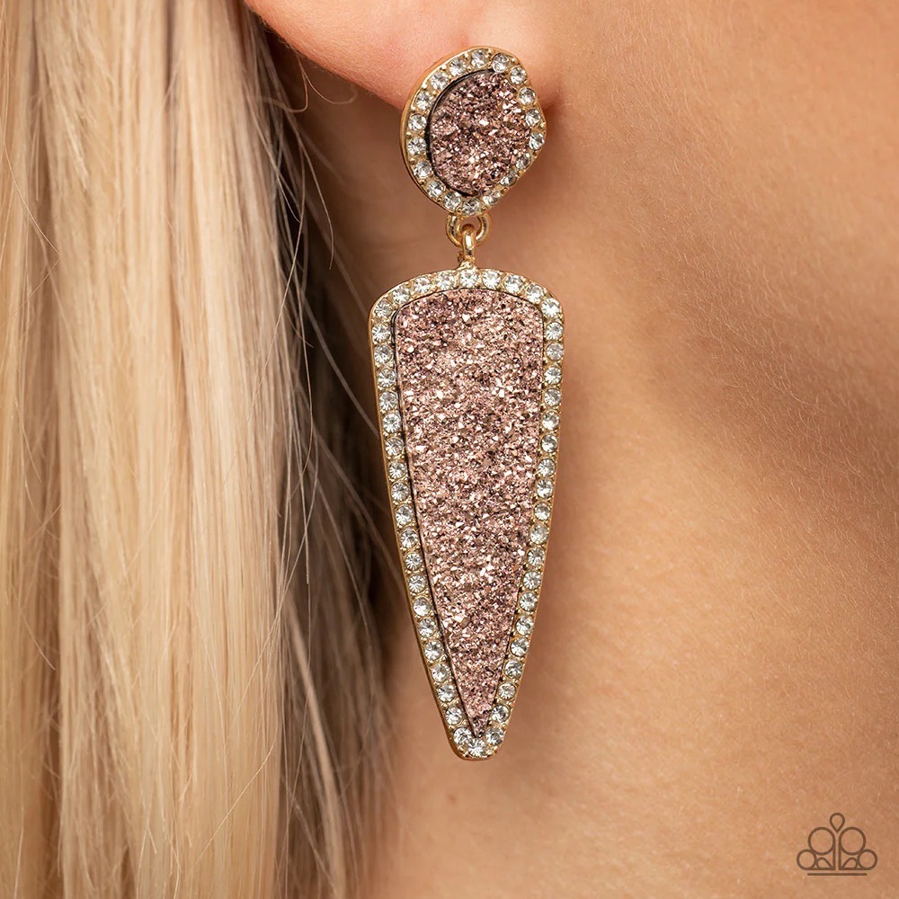 Druzy Desire post back earrings